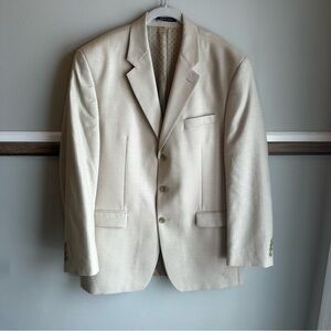 Ralph By Ralph Lauren Wool Silk Cream Sports Coat Jacket Blazer​